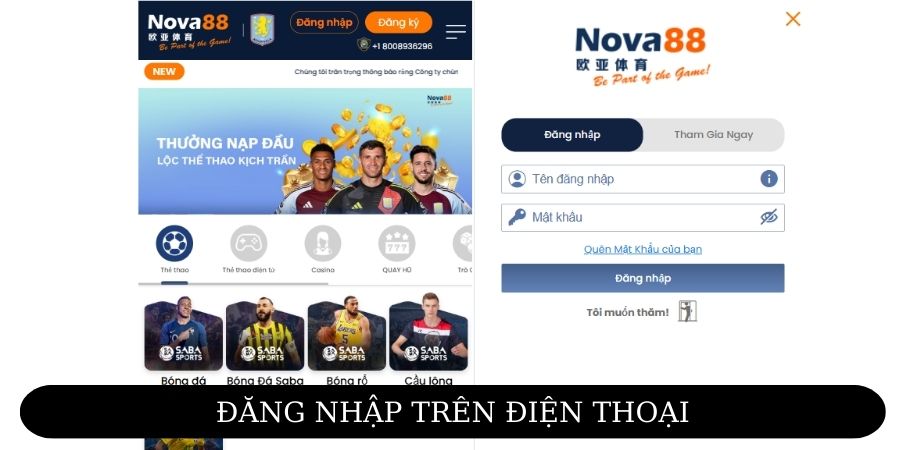 Đăng nhập trên điện thoại vô cùng tiện lợi và dễ dàng cho người mới